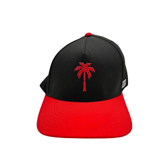 Alter Ego Running Hat Men's Adjustable Black Red Palm Tree Mesh - Picture 1 of 5